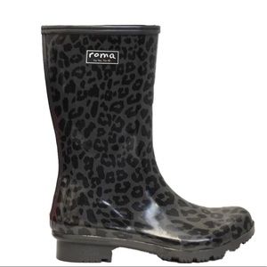 Roma Boots - Emma Mid - Gray Leopard Print